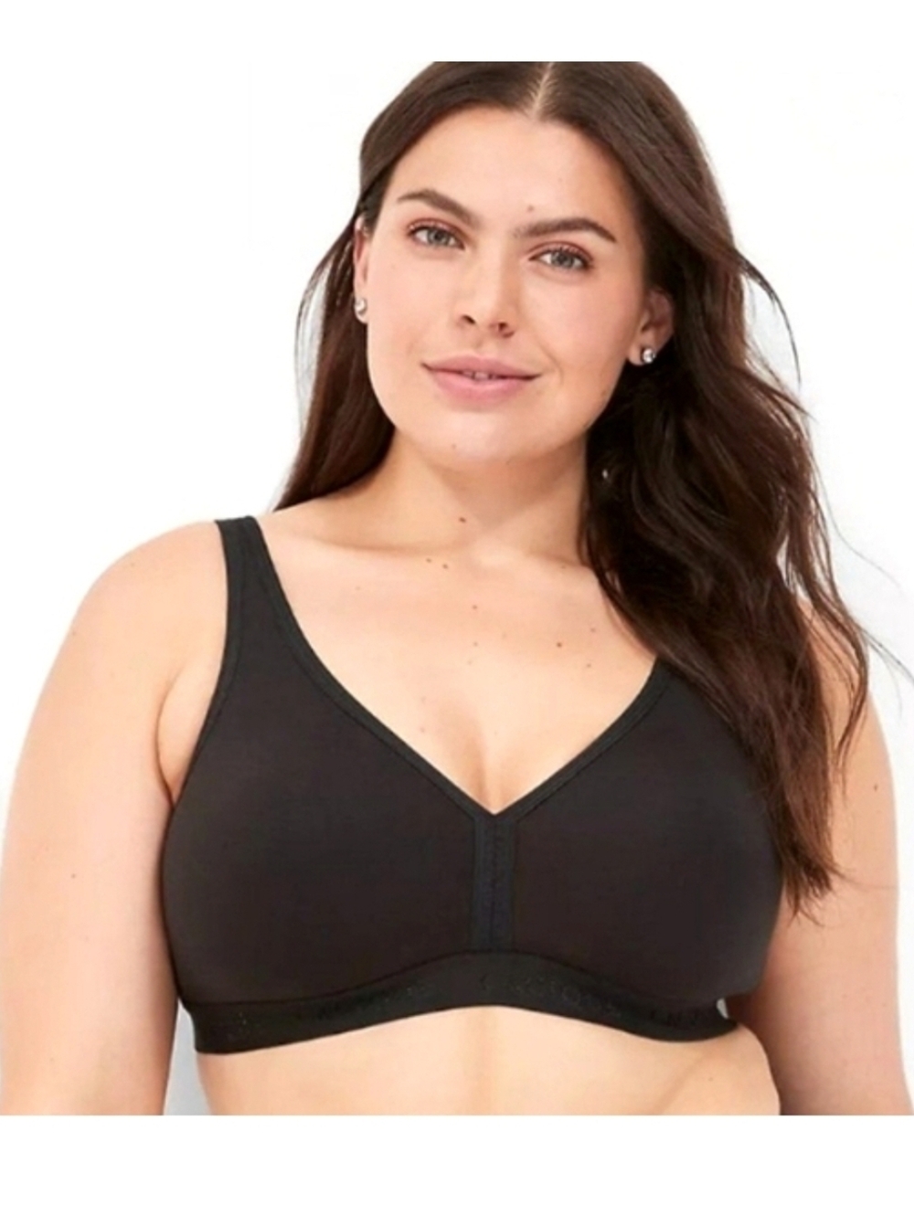 CACIQUE Unlined Full-Coverage No-Wire Bra 50DD Cotton Blend